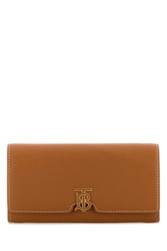 Burberry Caramel Leather Tb Wallet - Burberry - Modalova