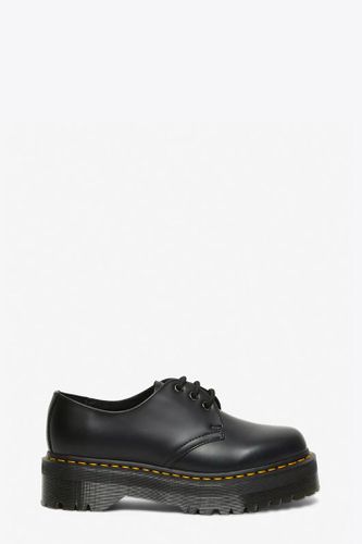 Quad Black leather derby shoes with platform sole - 1461 Quad - Dr. Martens - Modalova