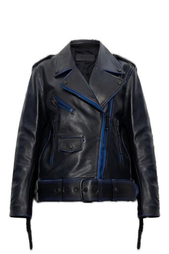 Off-White Belted Leather Jacket - Off-White - Modalova