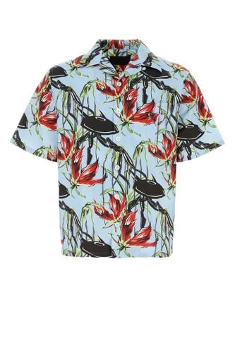 Prada Printed Poplin Shirt - Prada - Modalova