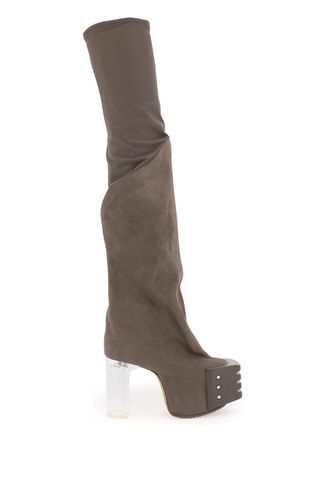 Oblique High Boots With Platform - Rick Owens - Modalova