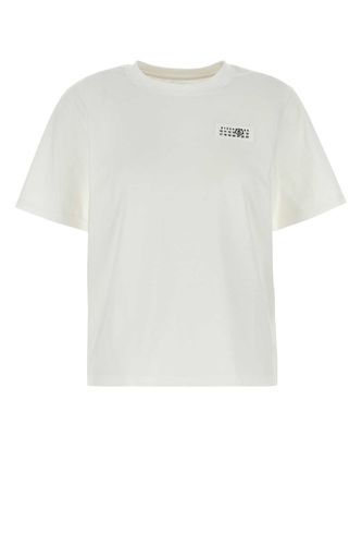 White Stretch Cotton T-shirt - MM6 Maison Margiela - Modalova