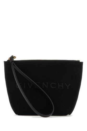 Logo Printed Zipped Clutch Bag - Givenchy - Modalova