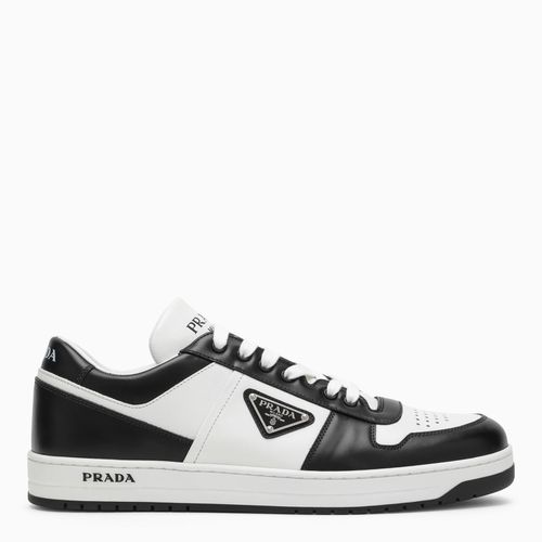 White/black Leather Holiday Low-top Sneakers - Prada - Modalova