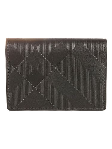 Textured Folded Card Holder - Burberry - Modalova