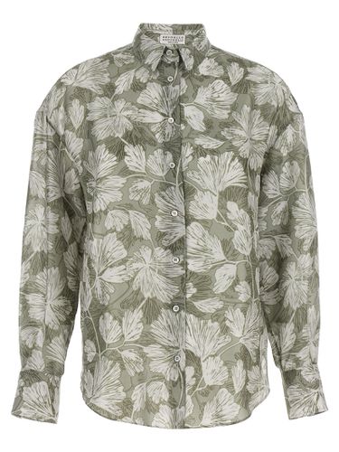 Printed Silk Shirt - Brunello Cucinelli - Modalova