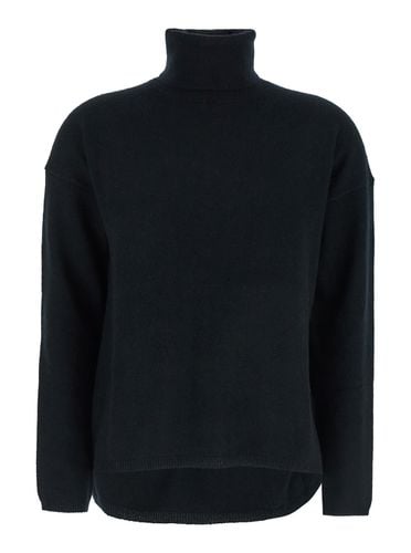 High Neck Sweater With Dropped Shoulders In Cashmere Woman - Allude - Modalova