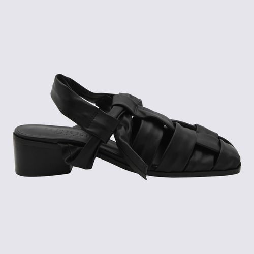 Hereu Black Leather Bena Sandals - Hereu - Modalova