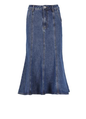 Self-portrait Flared Denim Skirt - self-portrait - Modalova