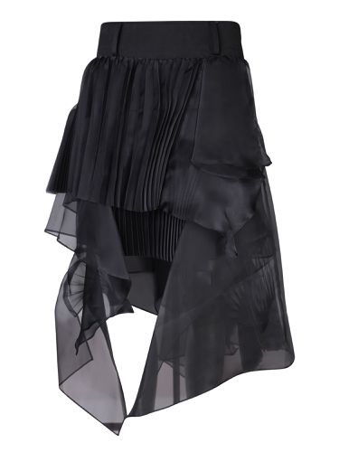 Sacai Rip Stop Organdy Black Skirt - Sacai - Modalova