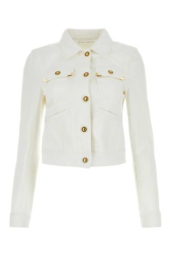 Palm Angels White Denim Jacket - Palm Angels - Modalova