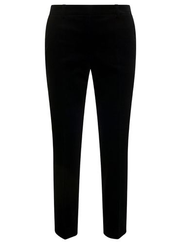 Slim Pants With Side Zip Closure In Velvet Woman - Alberto Biani - Modalova