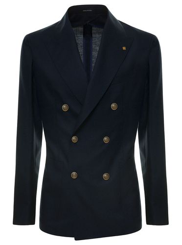 Double-breasted Jacket With Golden Buttons Man - Tagliatore - Modalova