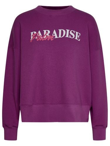 Purple Cotton Sweatshirt - Palm Angels - Modalova