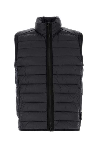 Dark Blue Nylon Down Jacket - Stone Island - Modalova