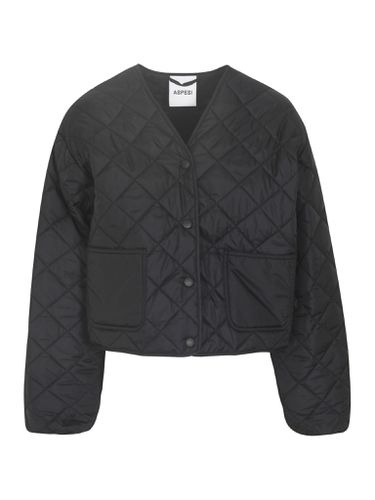 Patched Pocket Quilted V-neck Jacket - Aspesi - Modalova