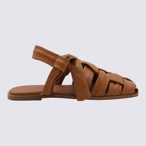 Hereu Brown Leather Bena Flats - Hereu - Modalova