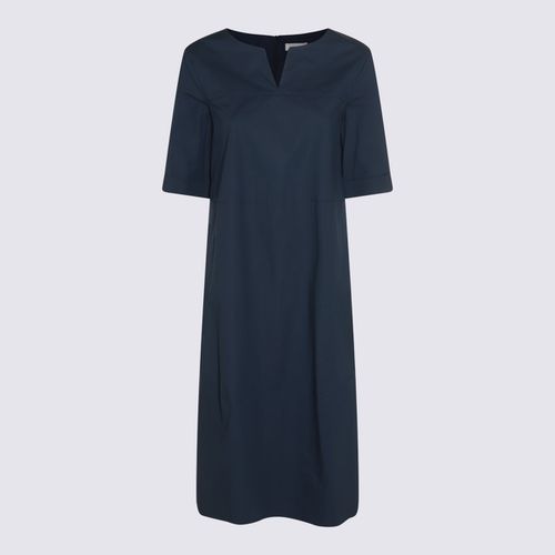 Antonelli Navy Blue Cotton Dress - Antonelli - Modalova