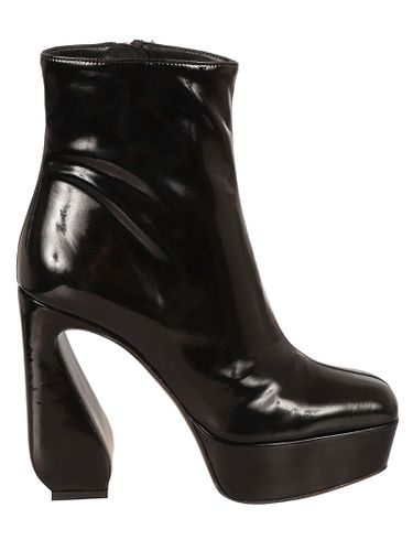 Side Zipped Shiny Ankle Boots - SI Rossi - Modalova