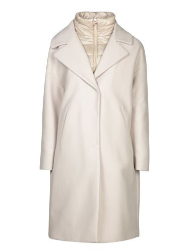 Herno Ivory Coat With Bib - Herno - Modalova