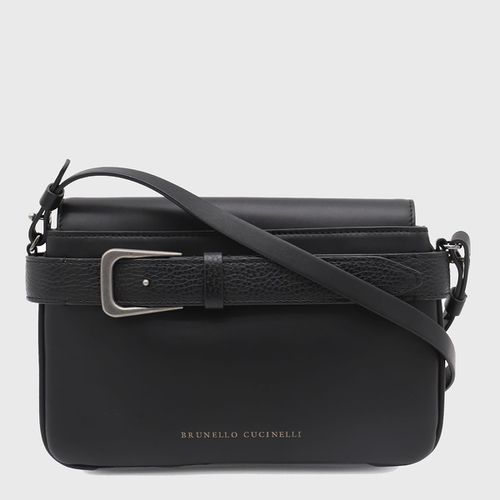 Black Leather Crossbody Bag - Brunello Cucinelli - Modalova