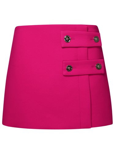 Fuchsia Silk Blend Miniskirt - Versace - Modalova