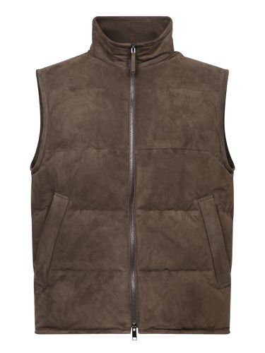 Zegna Brown Suede Gilet - Zegna - Modalova