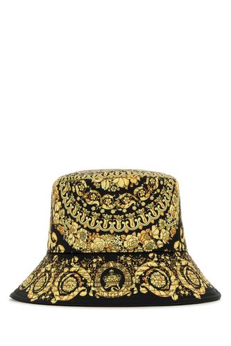 Printed Polyester Bucket Hat - Versace - Modalova