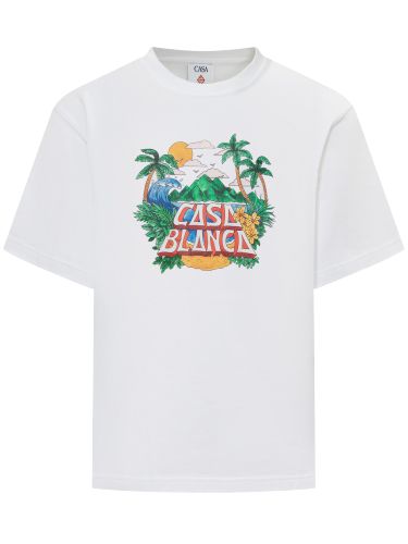 La Night White Cotton T-shirt - Casablanca - Modalova