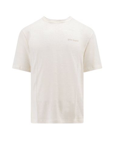 Classic Linen Logo T-shirt - Palm Angels - Modalova