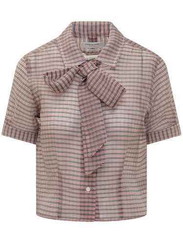 Thom Browne Tucked Check Blouse - Thom Browne - Modalova