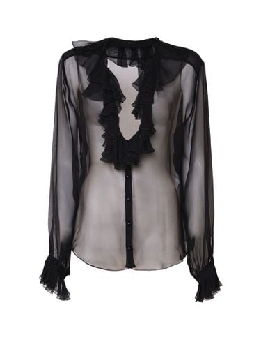 Ruffle Collar Chiffon Blouse - Dolce & Gabbana - Modalova