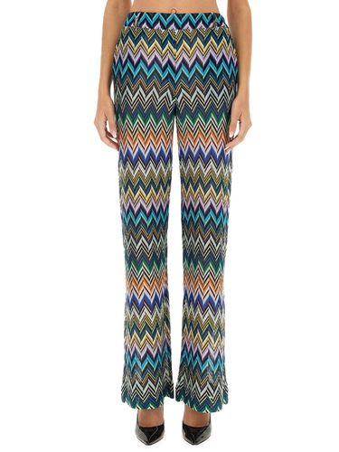 Straight Pants With Offset Zig Zag - Missoni - Modalova