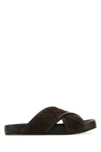 Chocolate Suede Tarik Slippers - Bottega Veneta - Modalova