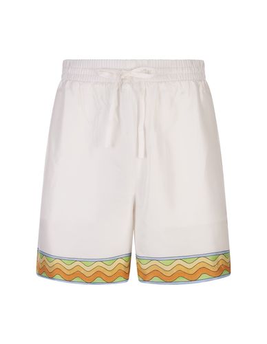 Afro Cubism Tennis Club Silk Shorts - Casablanca - Modalova