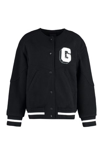 Wool Bomber Jacket With Patch - Givenchy - Modalova