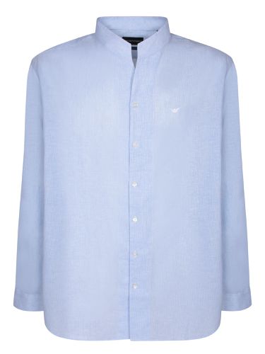 Korean Neck /light Blue Shirt - Emporio Armani - Modalova