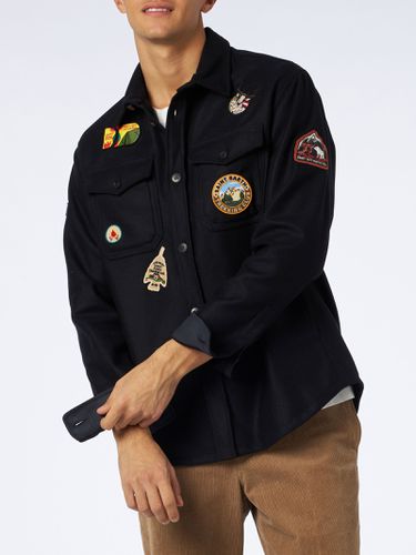 Man Wooly Overshirt With Pockets And Patches - MC2 Saint Barth - Modalova