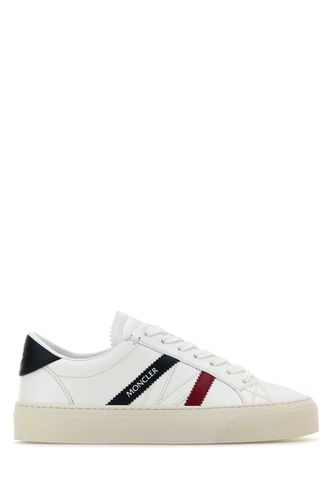 Leather Monaco 2 Sneakers - Moncler - Modalova