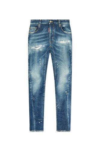 Logo Patch Distressed Skinny Jeans - Dsquared2 - Modalova