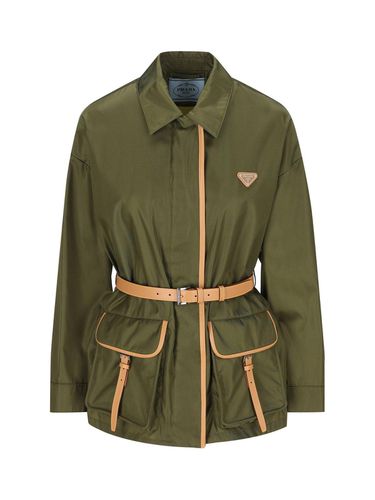 Prada Triangle-logo Belted Jacket - Prada - Modalova