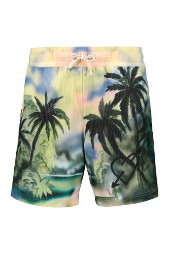 Printed Techno Fabric Bermuda-shorts - Palm Angels - Modalova