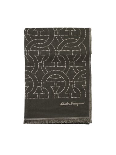 Wool Scarf With Gancini Logo - Ferragamo - Modalova