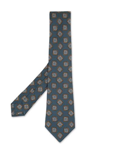 Silk Tie With Multicoloured Pattern - Kiton - Modalova