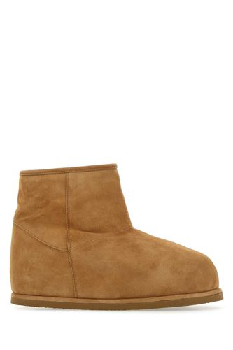 Camel Suede Heidi Ankle Boots - Amina Muaddi - Modalova