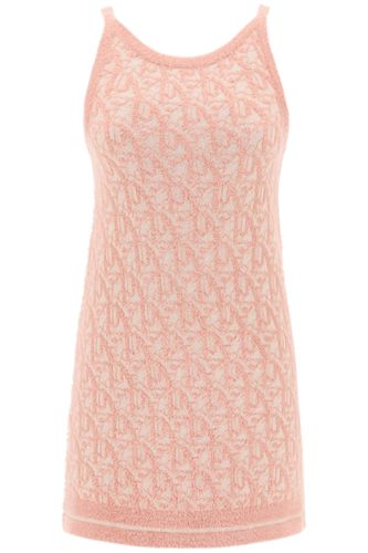 Monogram Knitted Mini Dress - Palm Angels - Modalova