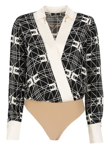 Georgette Shirt-body - Elisabetta Franchi - Modalova