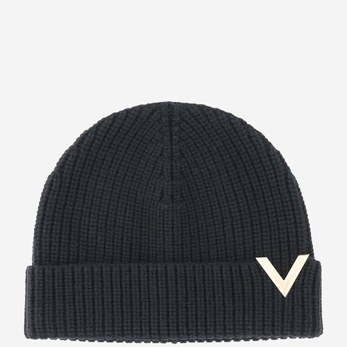 Beanie With Metal Logo - Valentino Garavani - Modalova