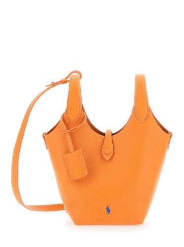 Play Handbag With Removable Shoulder Strap And Pony Embroidery On The Front In Leather Woman - Polo Ralph Lauren - Modalova