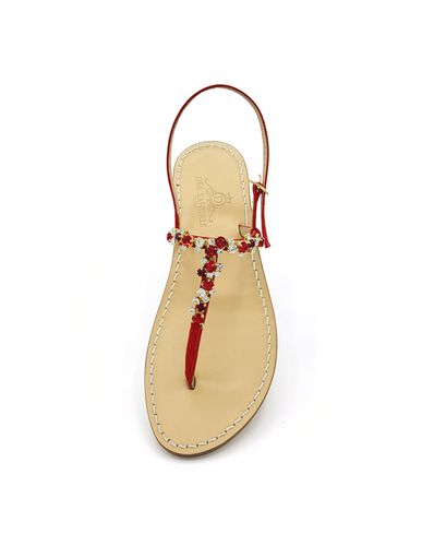 Licampi Red Jewel Sandals - Dea Sandals - Modalova